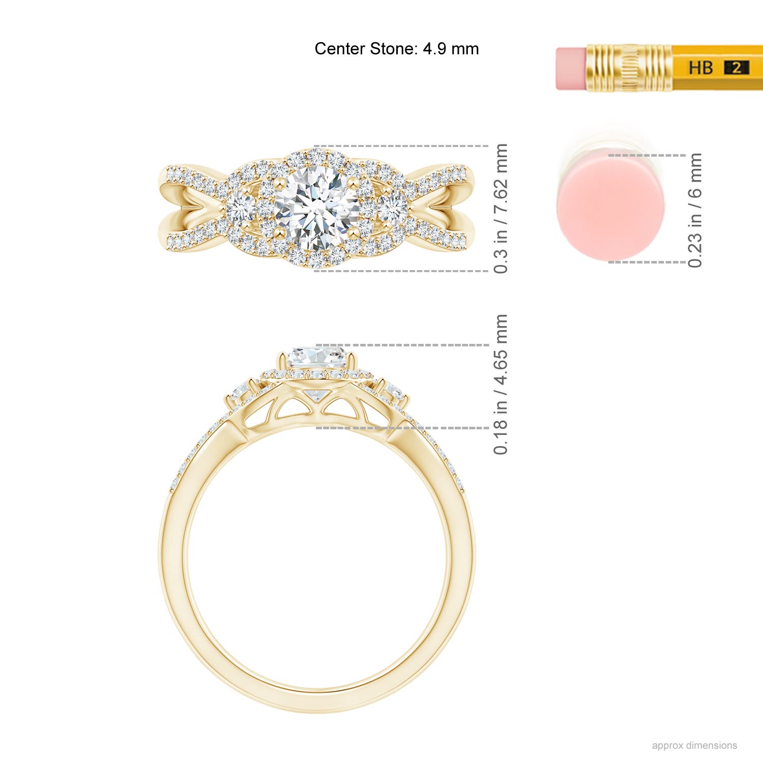 G, VS2 / 0.78 CT / 14 KT Yellow Gold