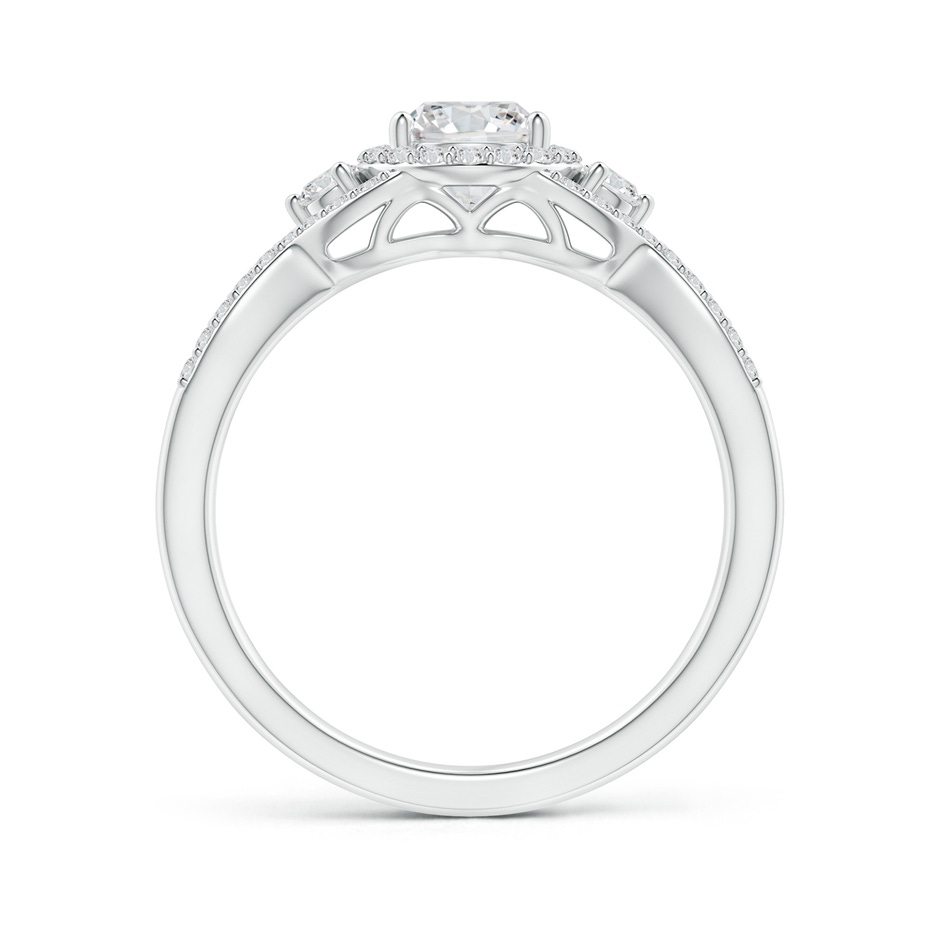 4.9mm HSI2 Diamond Halo Ring with Open Split Shank in White Gold side-1