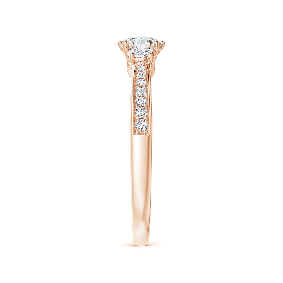 4.6mm GVS2 Prong-Set Round Diamond Three Stone Ring in Rose Gold side-2