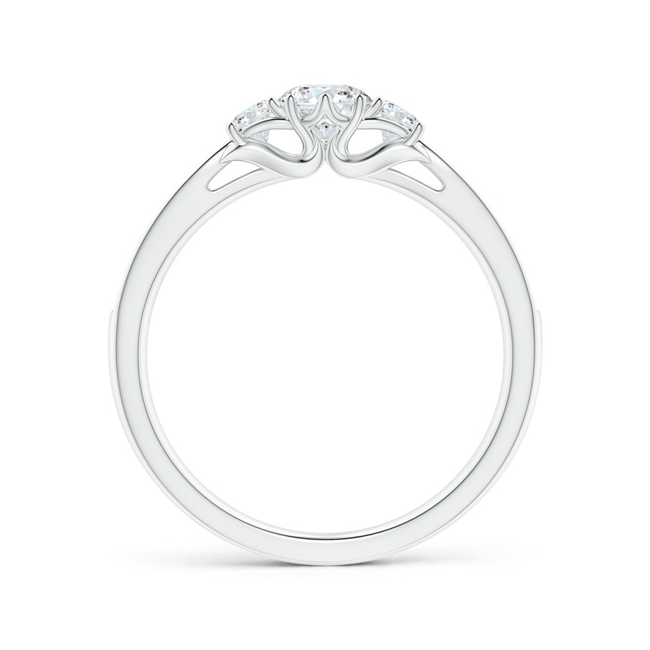4.6mm GVS2 Prong-Set Round Diamond Three Stone Ring in White Gold side-1