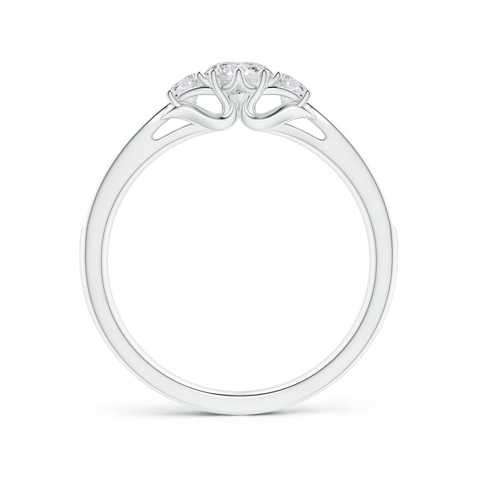 4.6mm HSI2 Prong-Set Round Diamond Three Stone Ring in 9K White Gold side-1