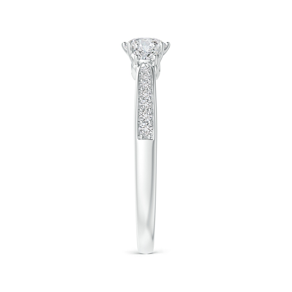 4.6mm HSI2 Prong-Set Round Diamond Three Stone Ring in 9K White Gold side-2