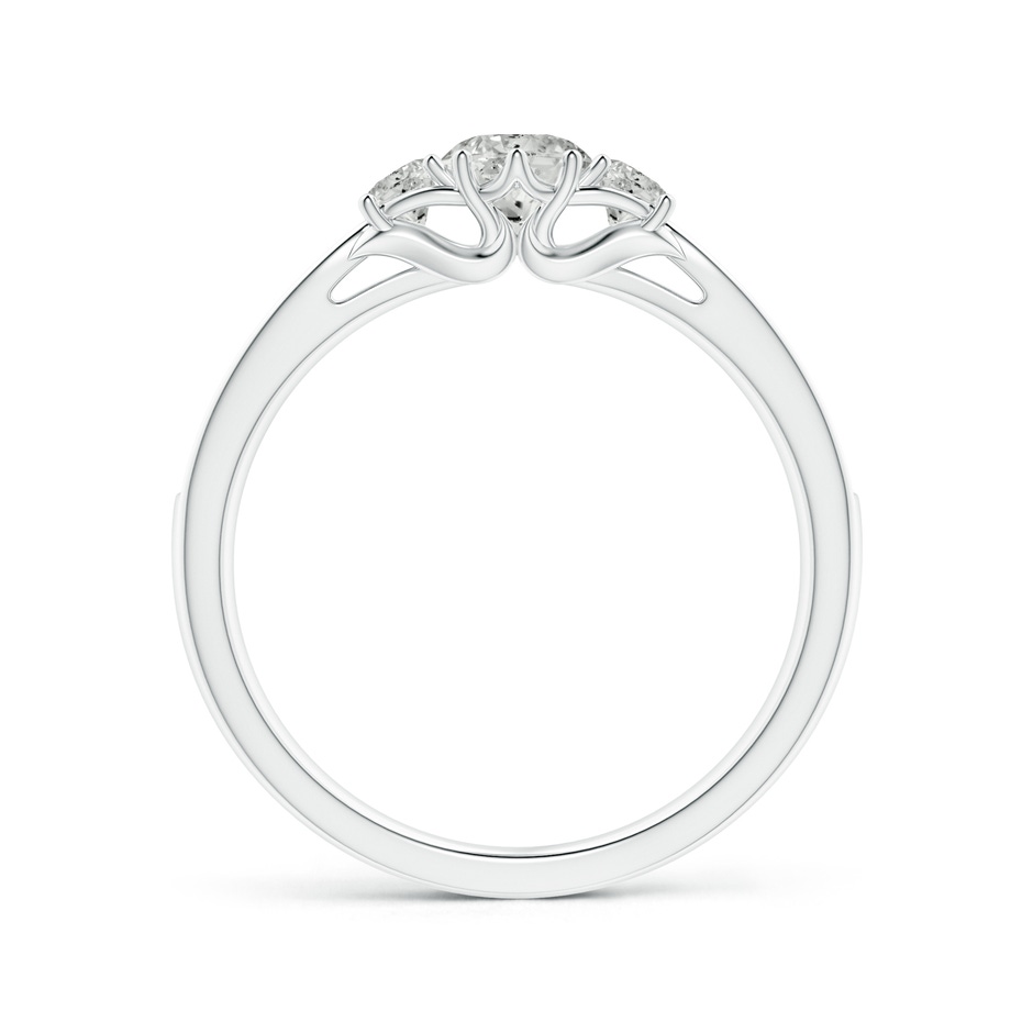4.6mm KI3 Prong-Set Round Diamond Three Stone Ring in White Gold side-1