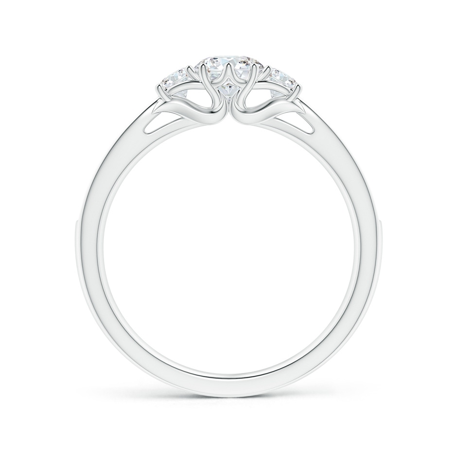 4.9mm GVS2 Prong-Set Round Diamond Three Stone Ring in White Gold side-1