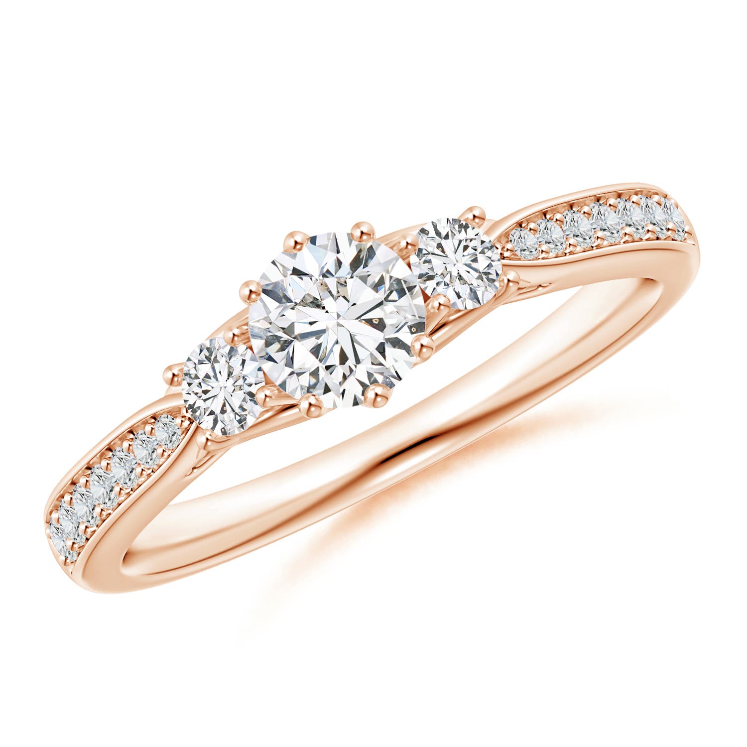 H, SI2 / 0.73 CT / 14 KT Rose Gold