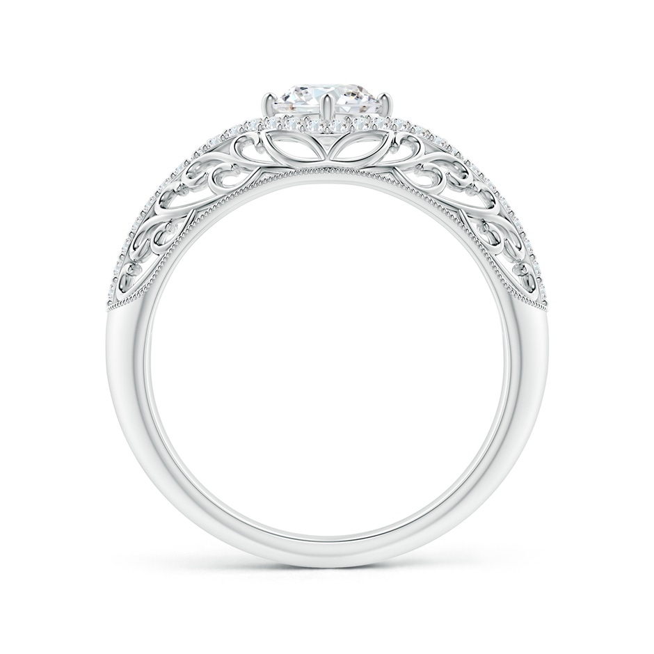 5.3mm GVS2 Vintage Inspired Diamond Filigree Engagement Ring in P950 Platinum side-1