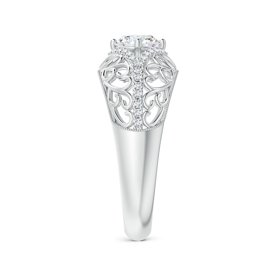 5.3mm GVS2 Vintage Inspired Diamond Filigree Engagement Ring in P950 Platinum side-2