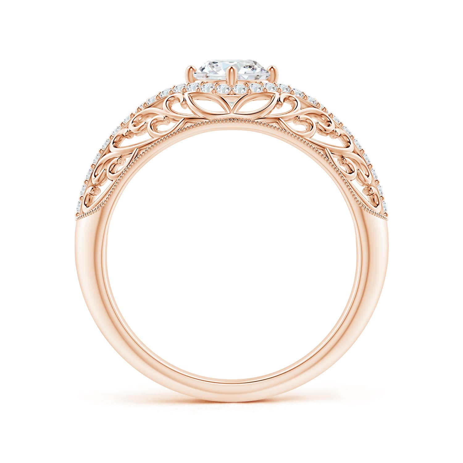 F-G, VS / 0.78 CT / 14 KT Rose Gold