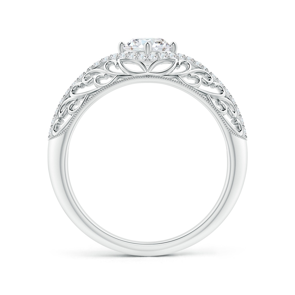 5.3mm GVS2 Vintage Inspired Diamond Filigree Engagement Ring in White Gold - side_1