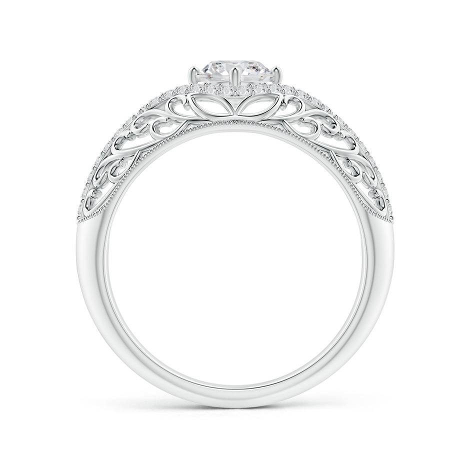 5.3mm HSI2 Vintage Inspired Diamond Filigree Engagement Ring in P950 Platinum side-1