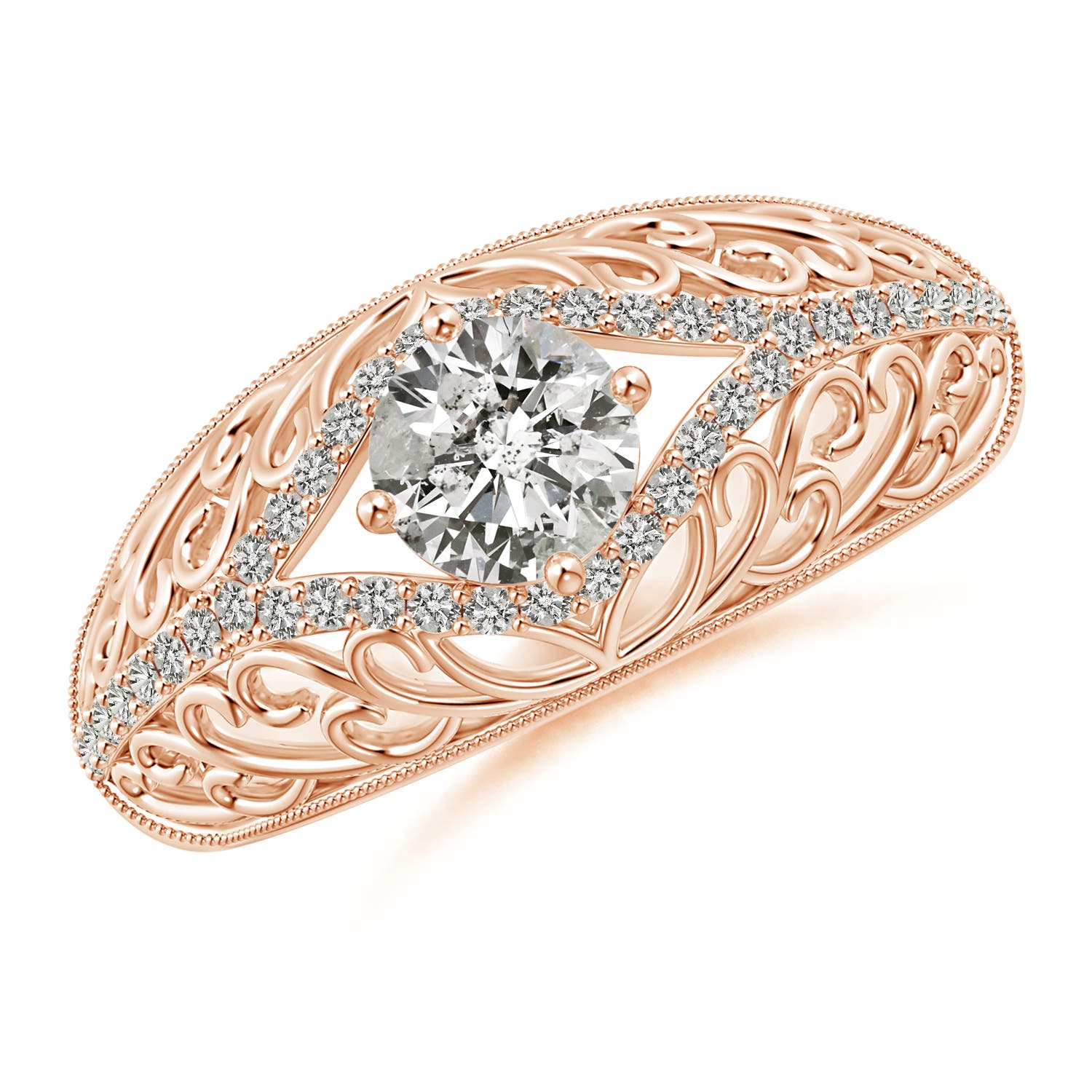 K, I3 / 0.78 CT / 14 KT Rose Gold