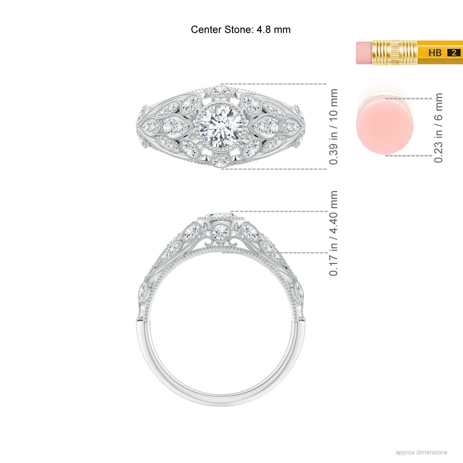 G, VS2 / 0.76 CT / 14 KT White Gold