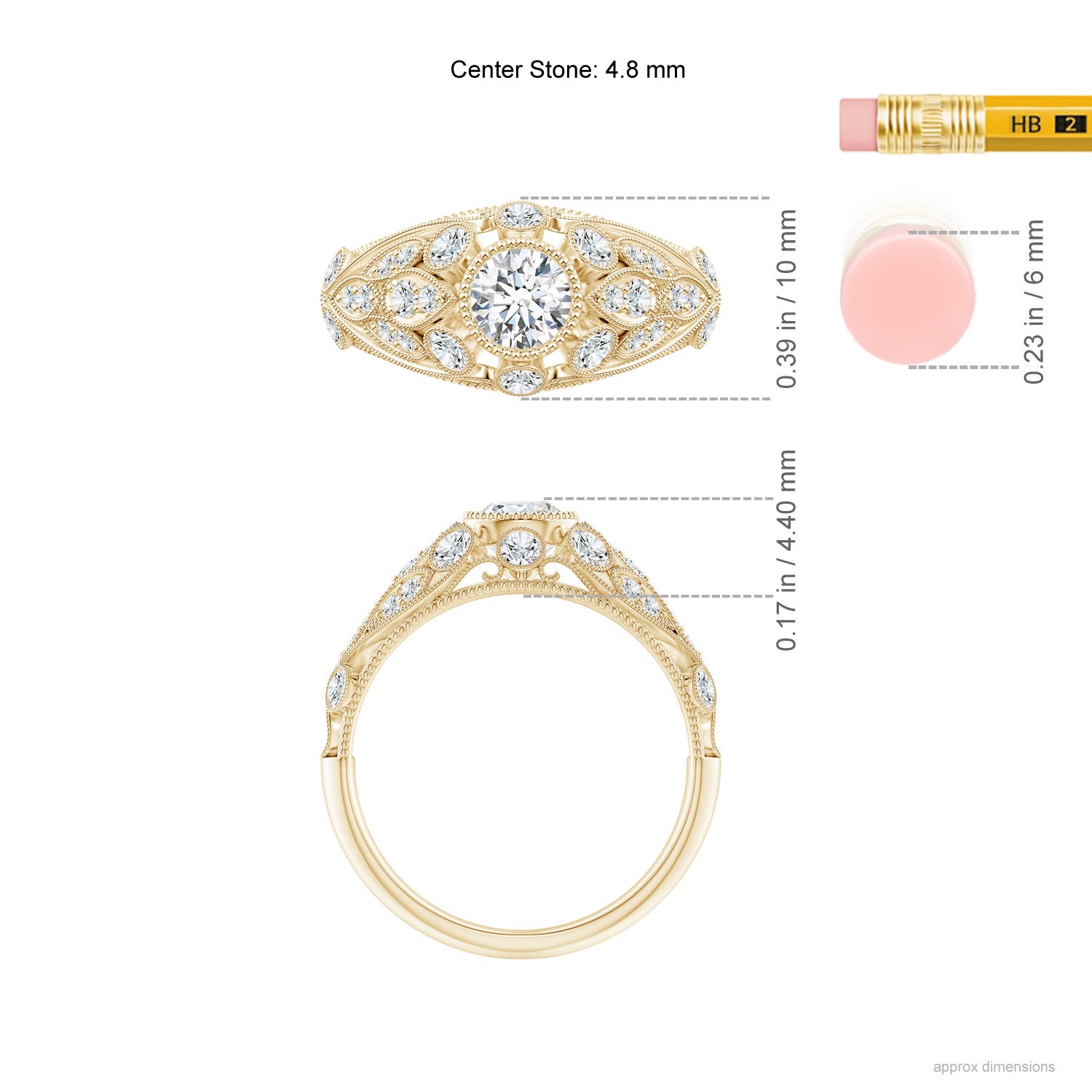 G, VS2 / 0.76 CT / 14 KT Yellow Gold