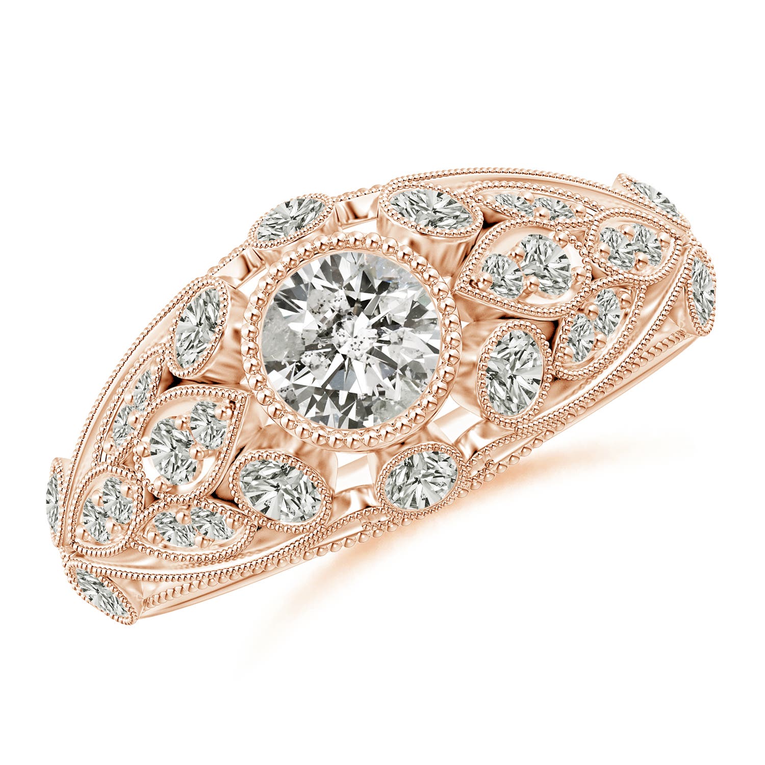 K, I3 / 0.76 CT / 14 KT Rose Gold