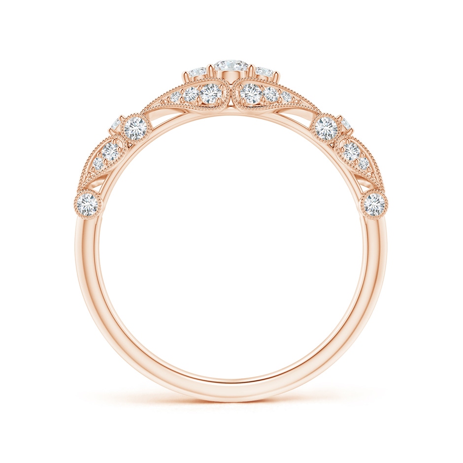 2.5mm GVS2 Vintage Style Diamond Anniversary Ring with Paisley Motifs in Rose Gold side-1