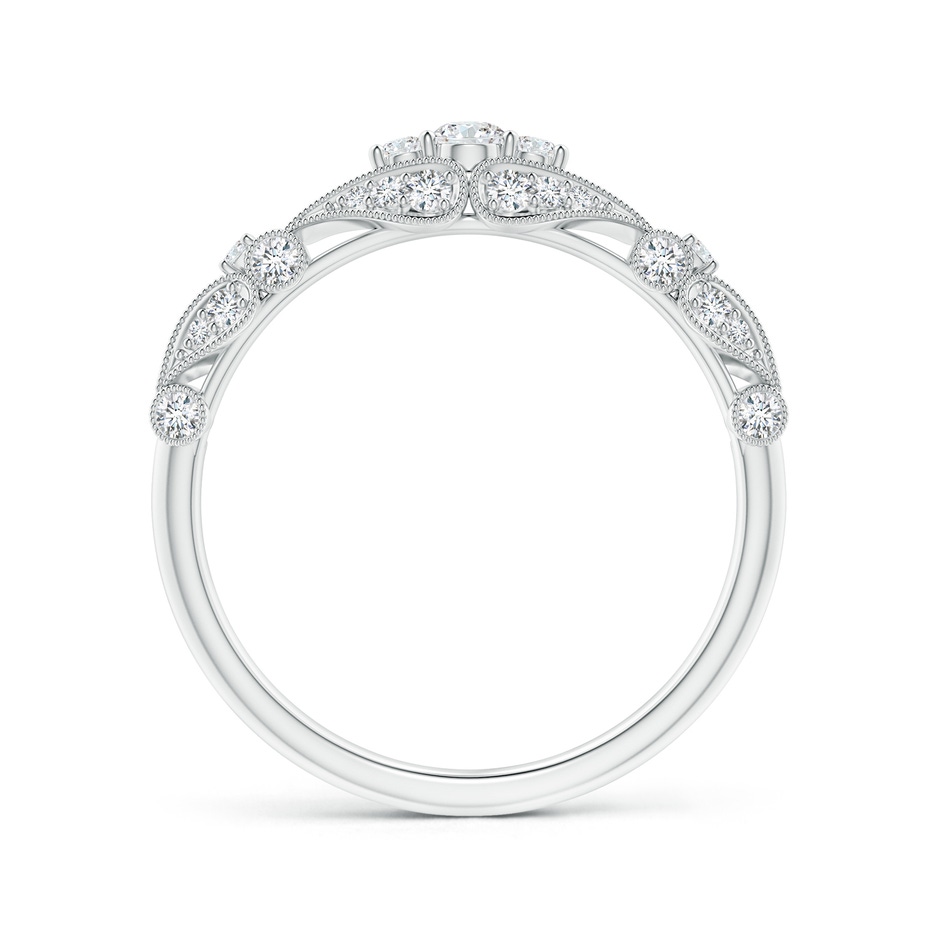 2.5mm GVS2 Vintage Style Diamond Anniversary Ring with Paisley Motifs in White Gold side-1