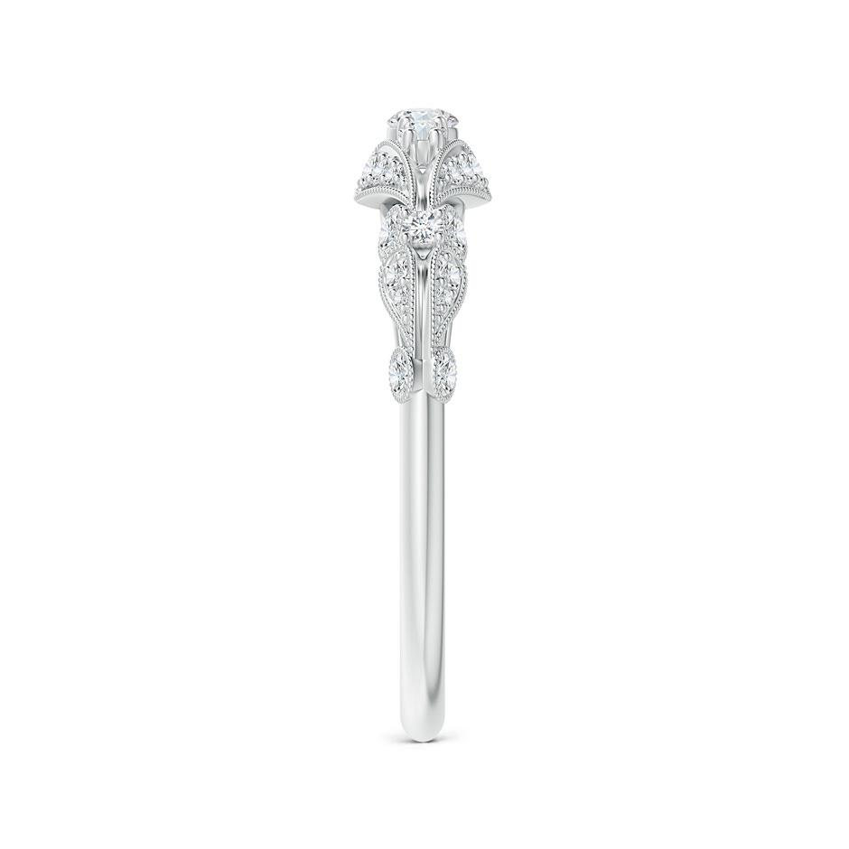 2.5mm GVS2 Vintage Style Diamond Anniversary Ring with Paisley Motifs in White Gold side-2