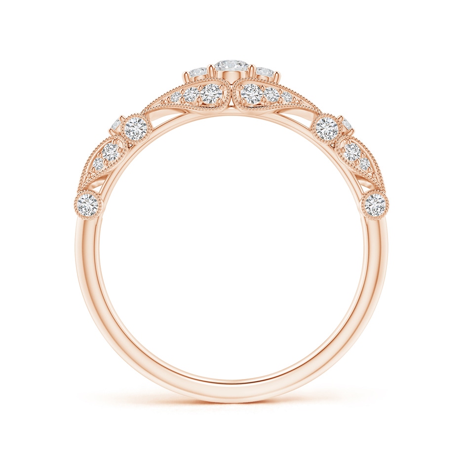 2.5mm HSI2 Vintage Style Diamond Anniversary Ring with Paisley Motifs in Rose Gold side-1