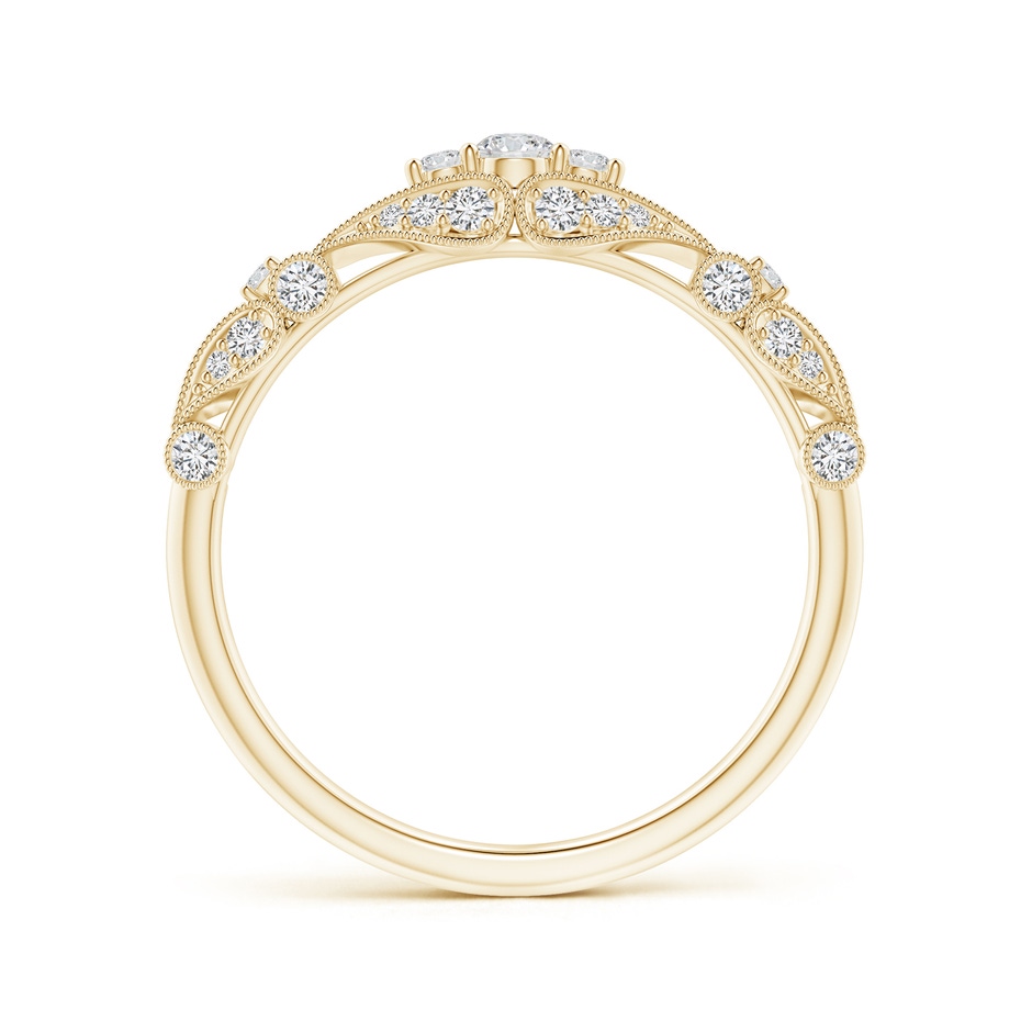 2.5mm HSI2 Vintage Style Diamond Anniversary Ring with Paisley Motifs in Yellow Gold side-1