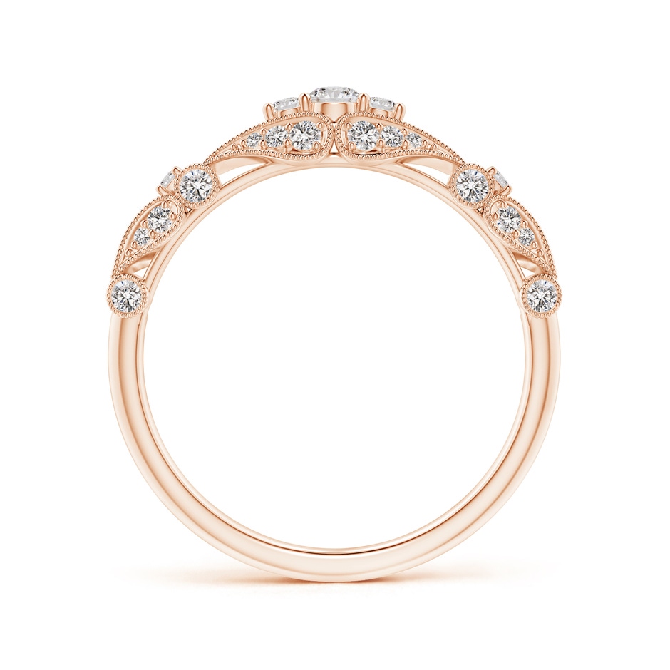 2.5mm IJI1I2 Vintage Style Diamond Anniversary Ring with Paisley Motifs in Rose Gold side-1