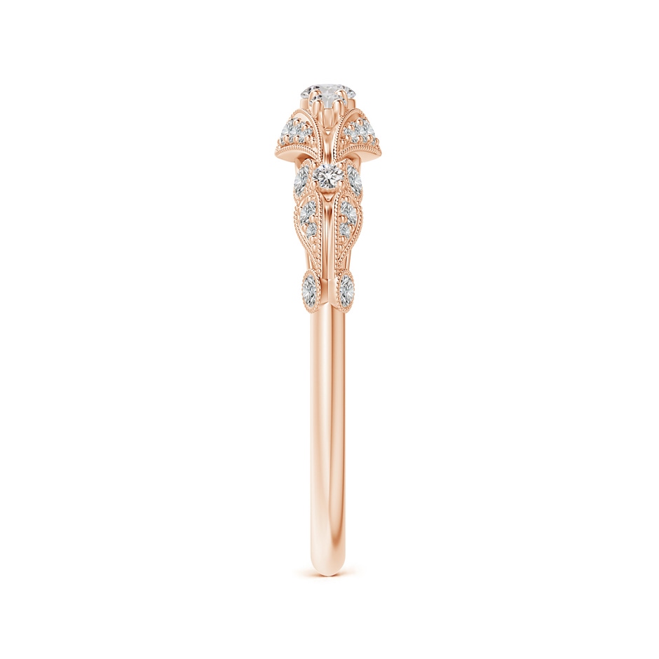 2.5mm IJI1I2 Vintage Style Diamond Anniversary Ring with Paisley Motifs in Rose Gold side-2