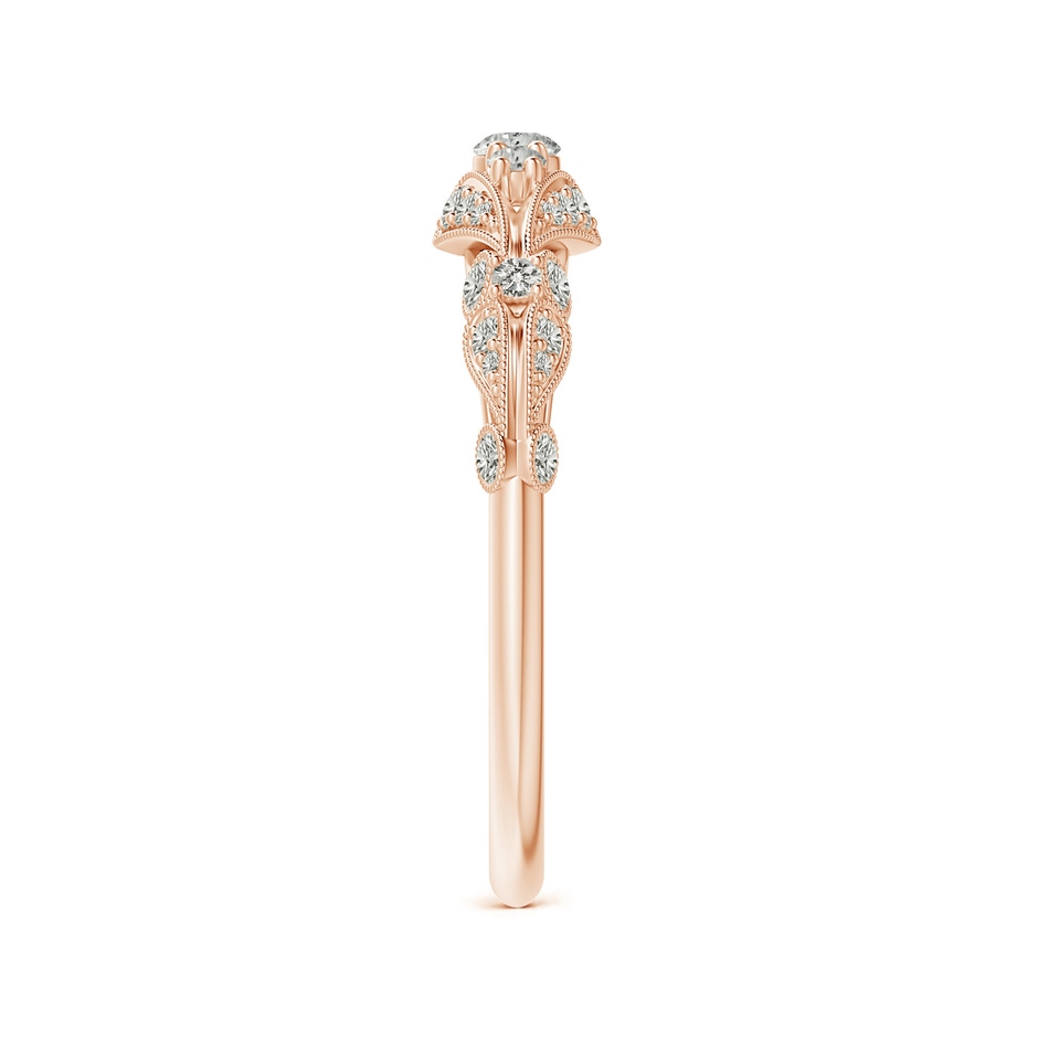 2.5mm KI3 Vintage Style Diamond Anniversary Ring with Paisley Motifs in Rose Gold side-2