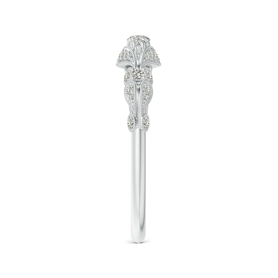 2.5mm KI3 Vintage Style Diamond Anniversary Ring with Paisley Motifs in White Gold side-2