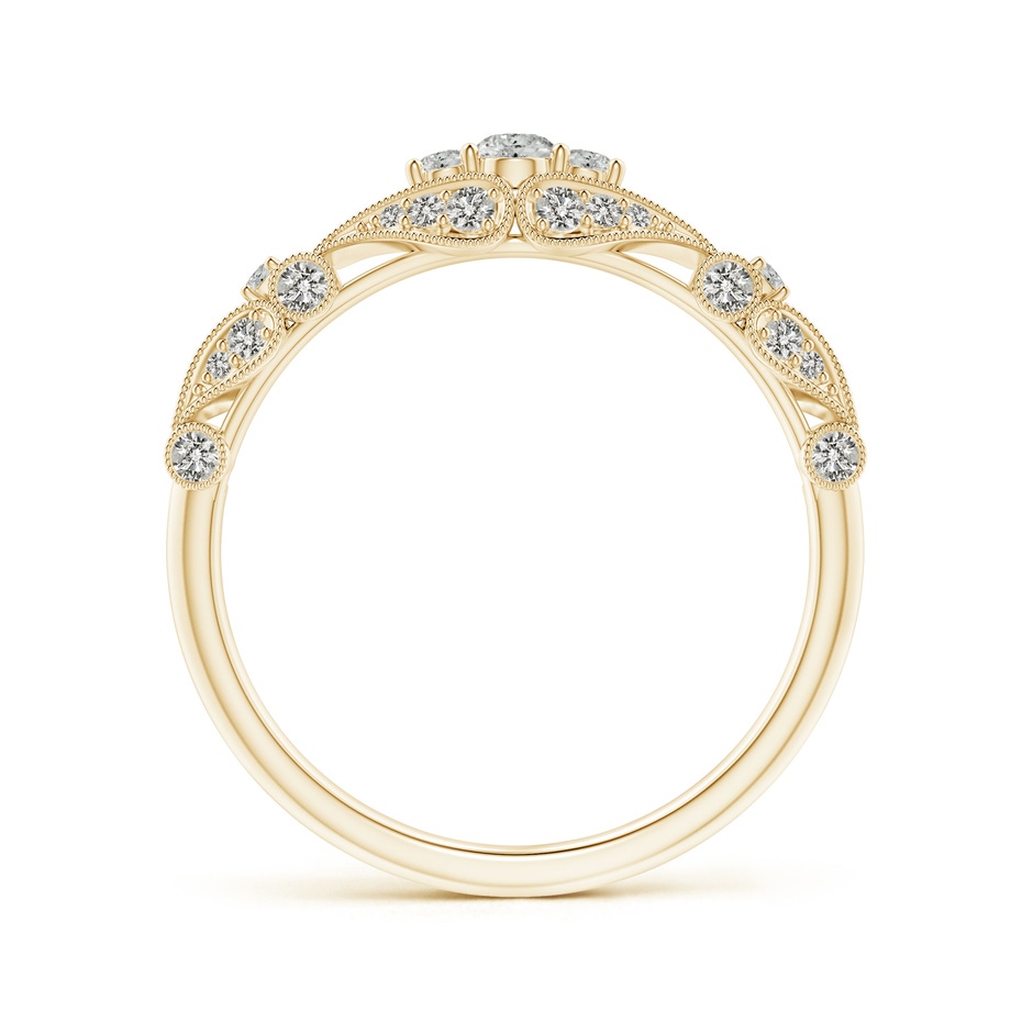 2.5mm KI3 Vintage Style Diamond Anniversary Ring with Paisley Motifs in Yellow Gold side-1