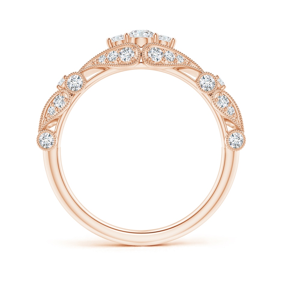 2.9mm GVS2 Vintage Style Diamond Anniversary Ring with Paisley Motifs in Rose Gold side-1