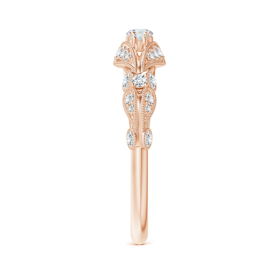 2.9mm GVS2 Vintage Style Diamond Anniversary Ring with Paisley Motifs in Rose Gold side-2