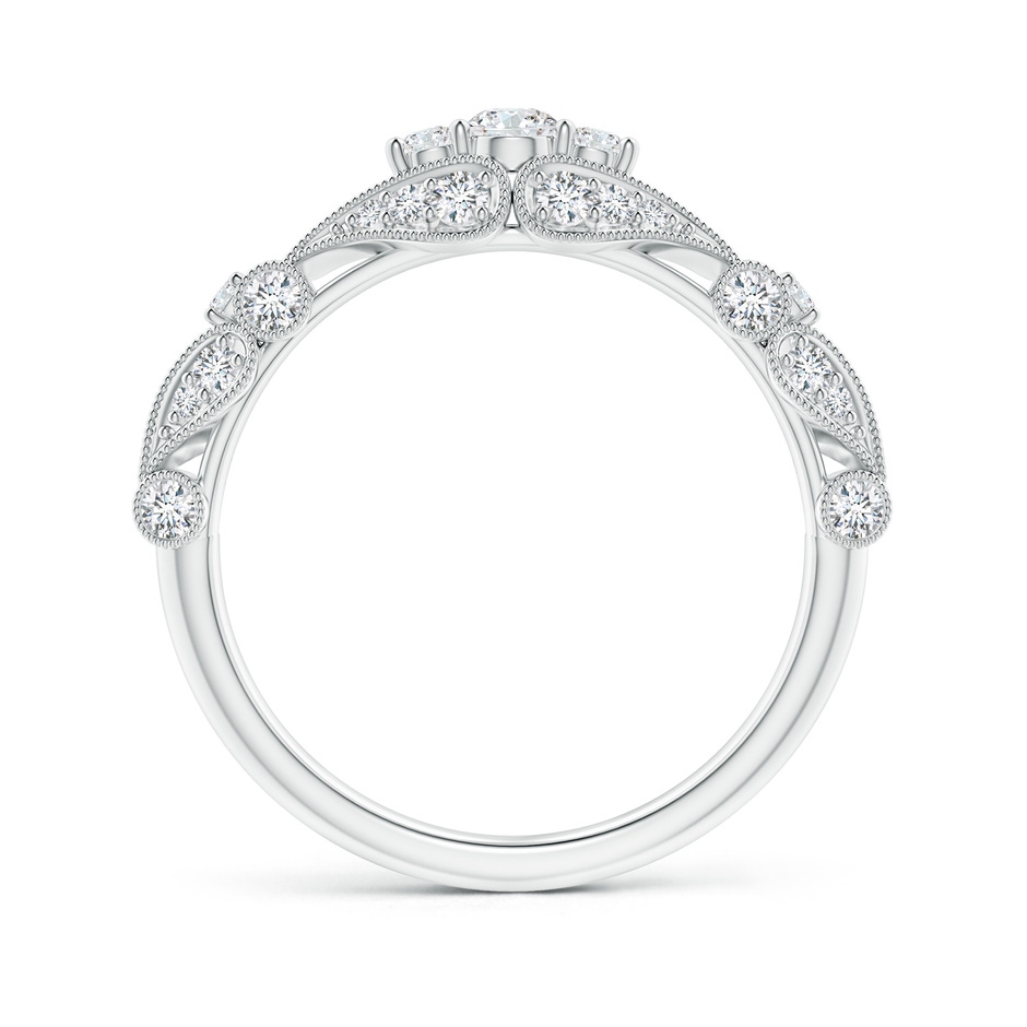 2.9mm GVS2 Vintage Style Diamond Anniversary Ring with Paisley Motifs in White Gold side-1
