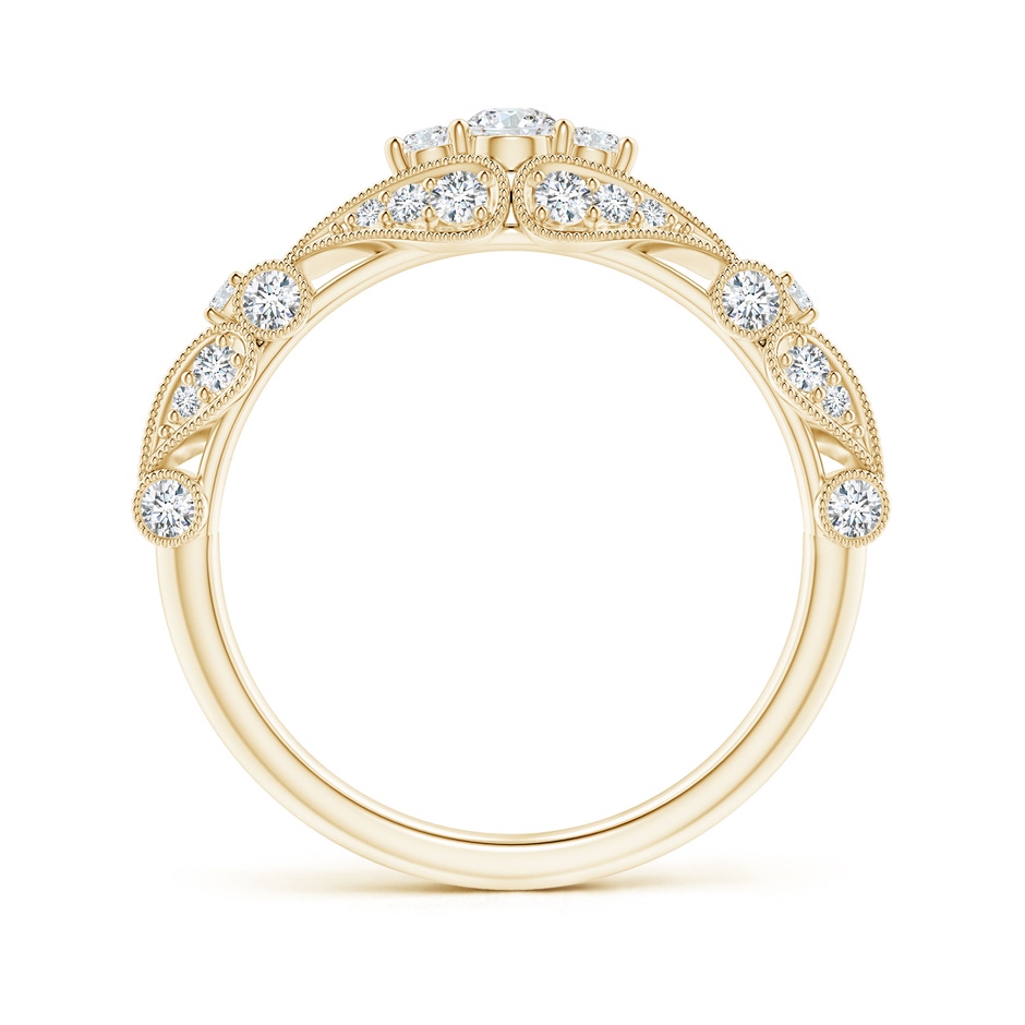 2.9mm GVS2 Vintage Style Diamond Anniversary Ring with Paisley Motifs in Yellow Gold side-1