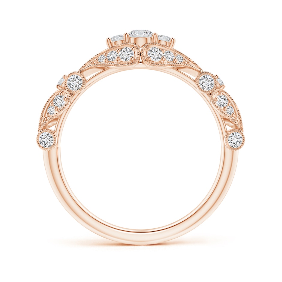 2.9mm HSI2 Vintage Style Diamond Anniversary Ring with Paisley Motifs in Rose Gold side-1