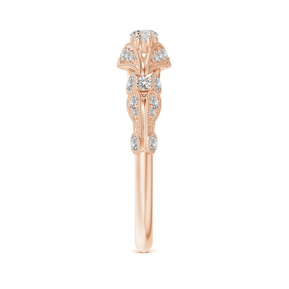 2.9mm IJI1I2 Vintage Style Diamond Anniversary Ring with Paisley Motifs in Rose Gold side-2