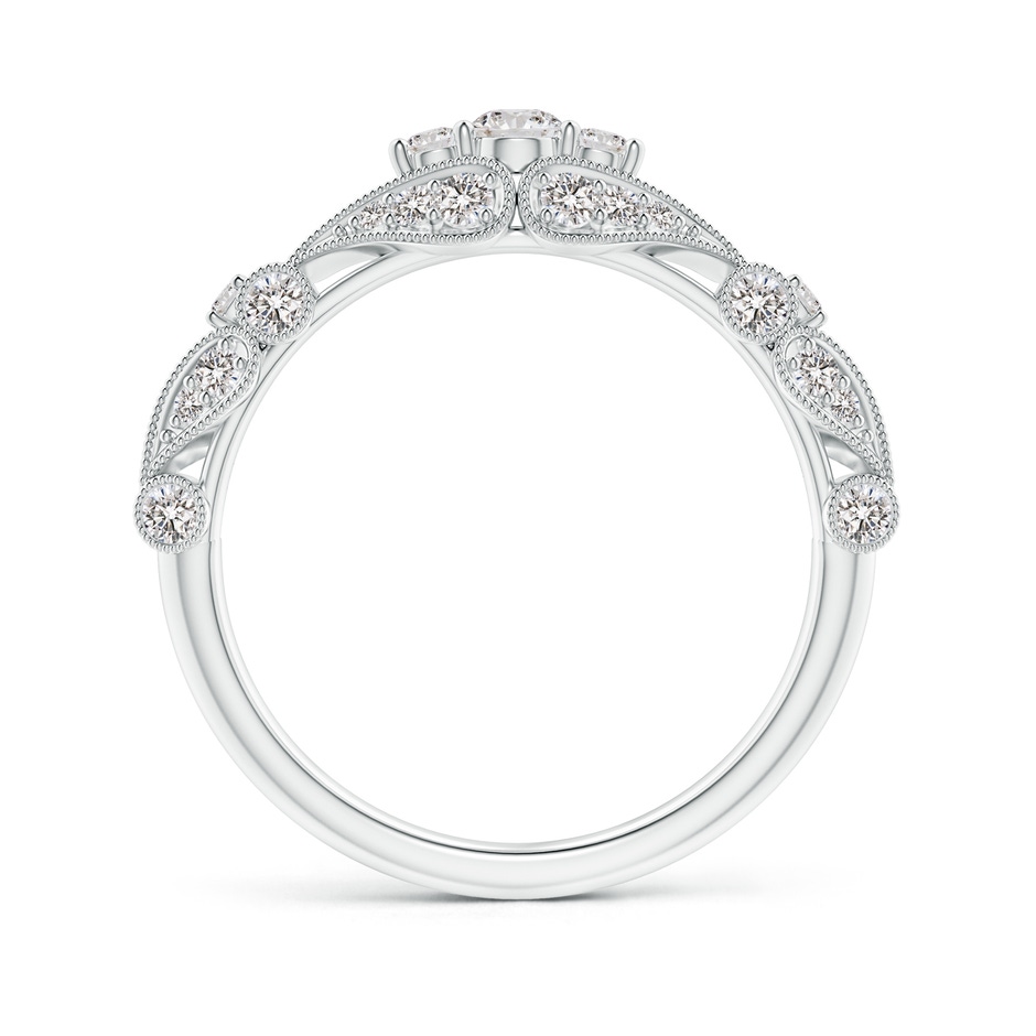 2.9mm IJI1I2 Vintage Style Diamond Anniversary Ring with Paisley Motifs in White Gold side-1