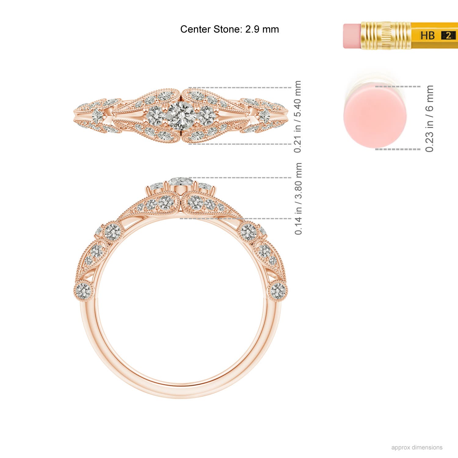 K, I3 / 0.51 CT / 14 KT Rose Gold