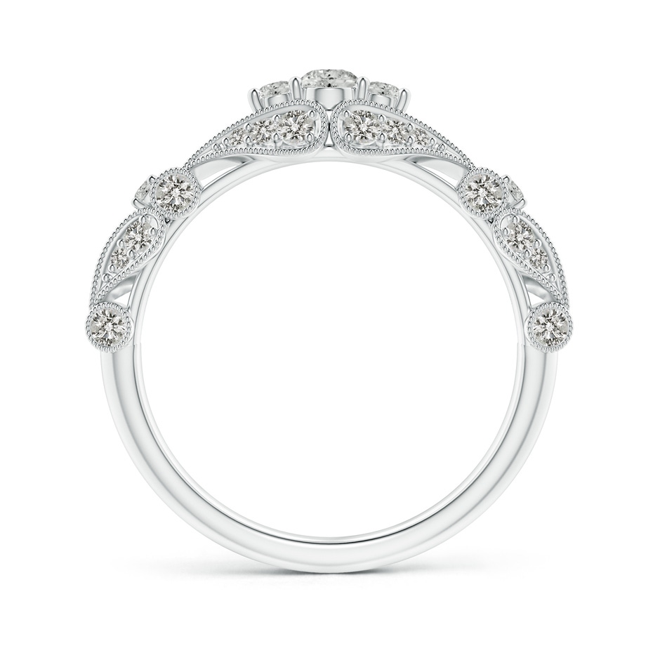 2.9mm KI3 Vintage Style Diamond Anniversary Ring with Paisley Motifs in White Gold side-1