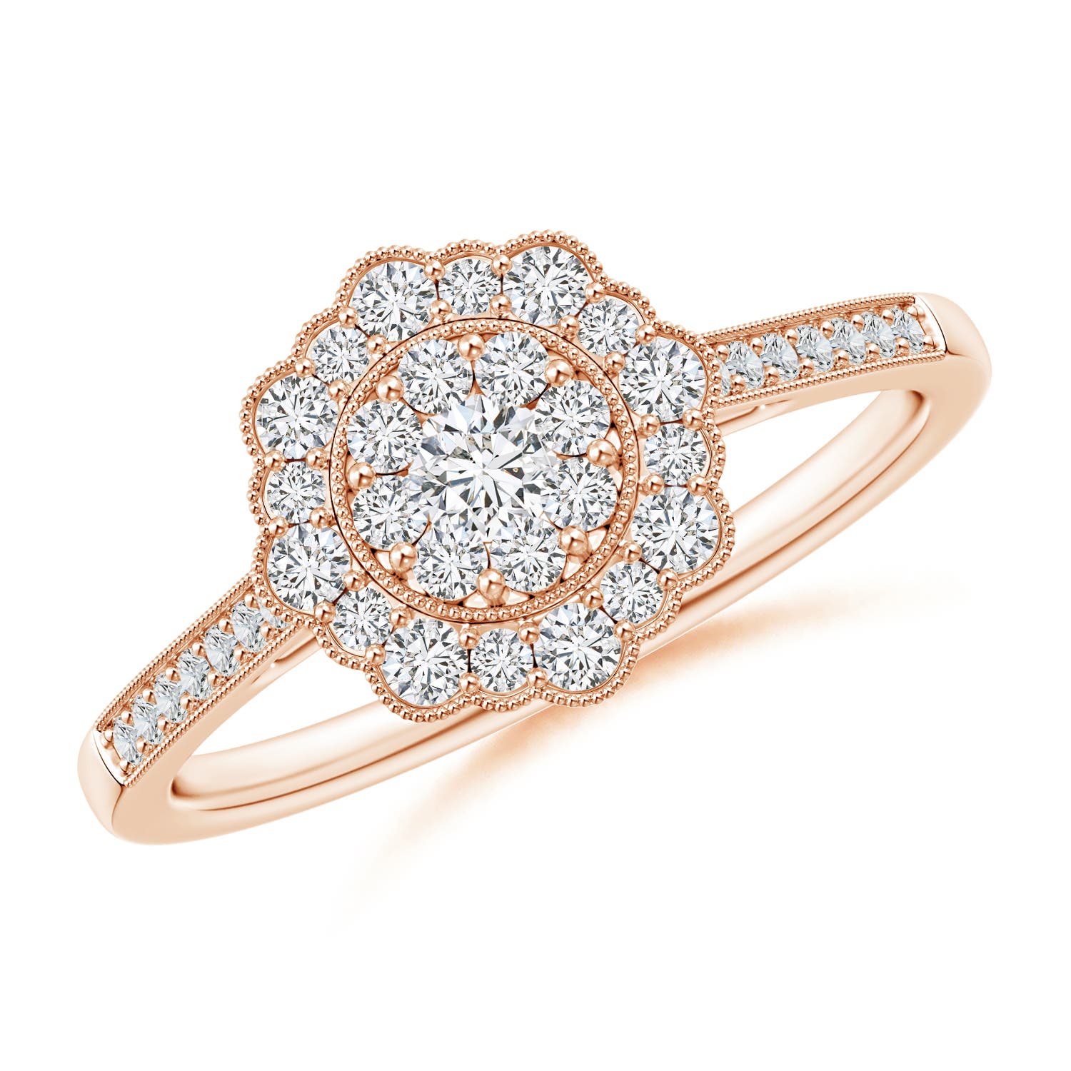 H, SI2 / 0.39 CT / 14 KT Rose Gold