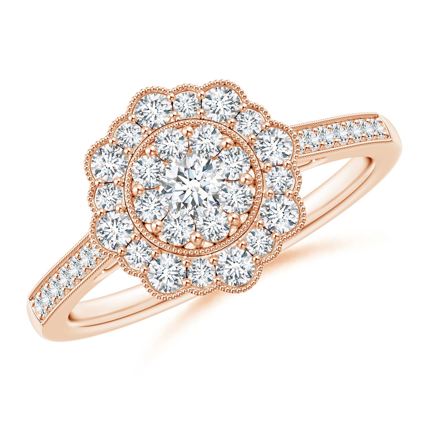 F-G, VS / 0.51 CT / 14 KT Rose Gold