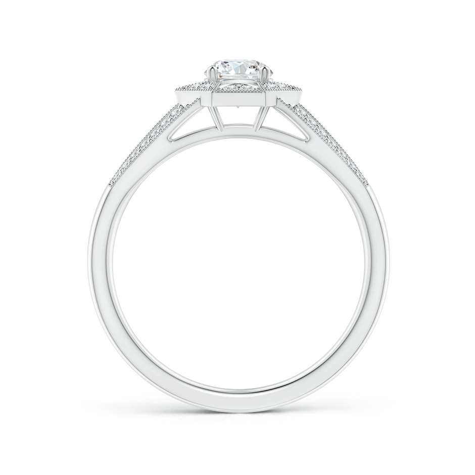 4.6mm GVS2 Art Deco Inspired Octagonal Halo Diamond Engagement Ring in P950 Platinum side-1