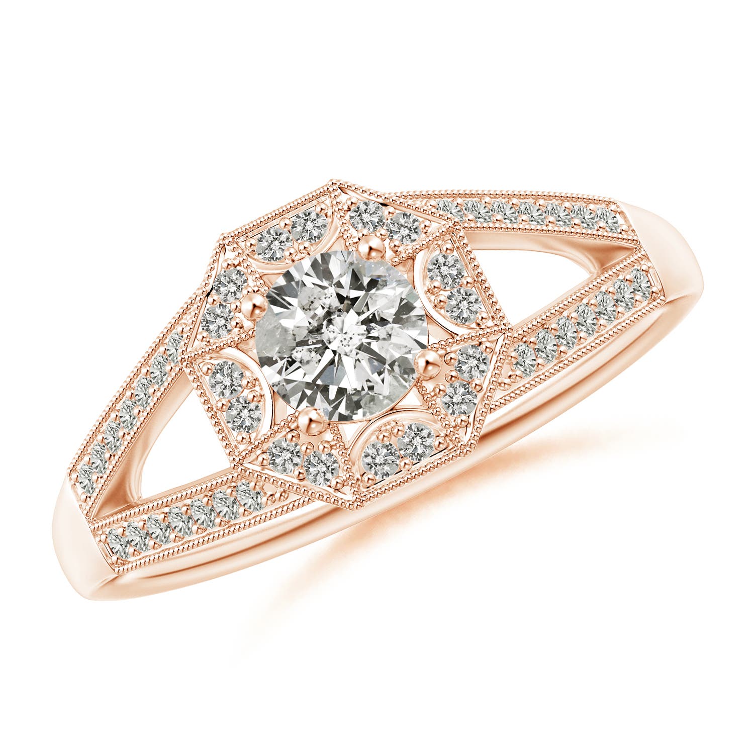 K, I3 / 0.53 CT / 14 KT Rose Gold