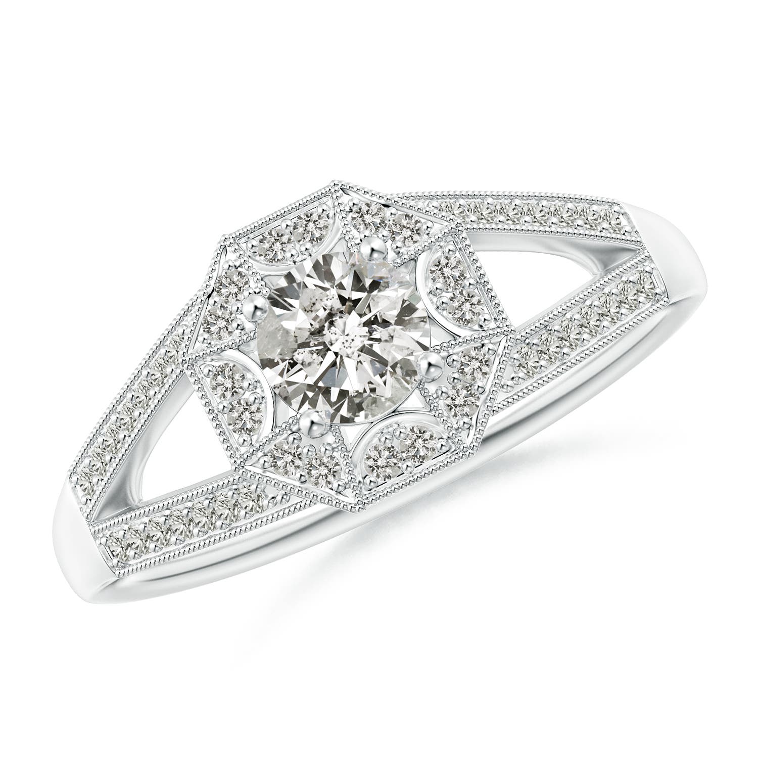 K, I3 / 0.53 CT / 14 KT White Gold