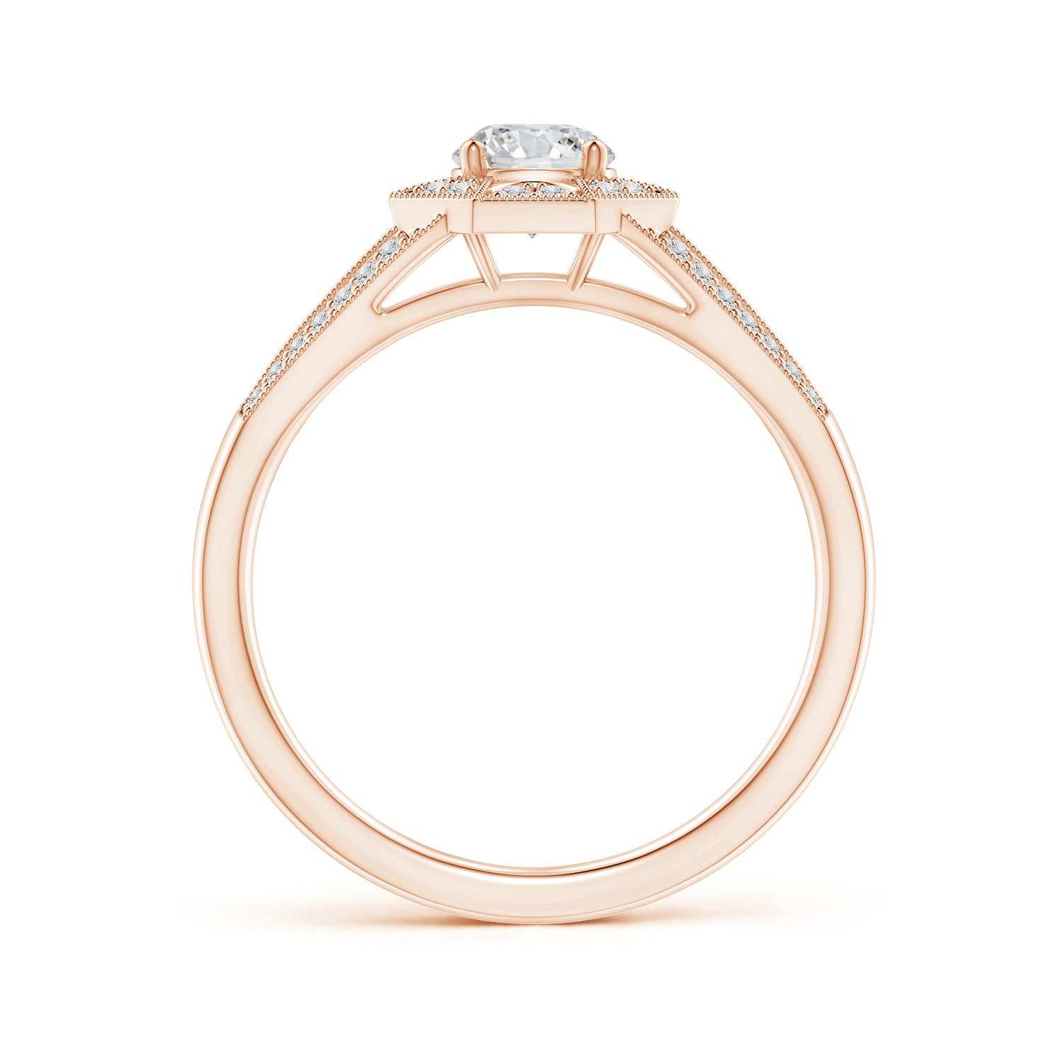 H, SI2 / 0.65 CT / 14 KT Rose Gold