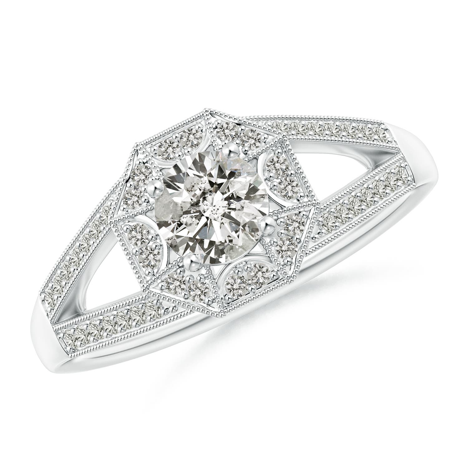 K, I3 / 0.65 CT / 14 KT White Gold