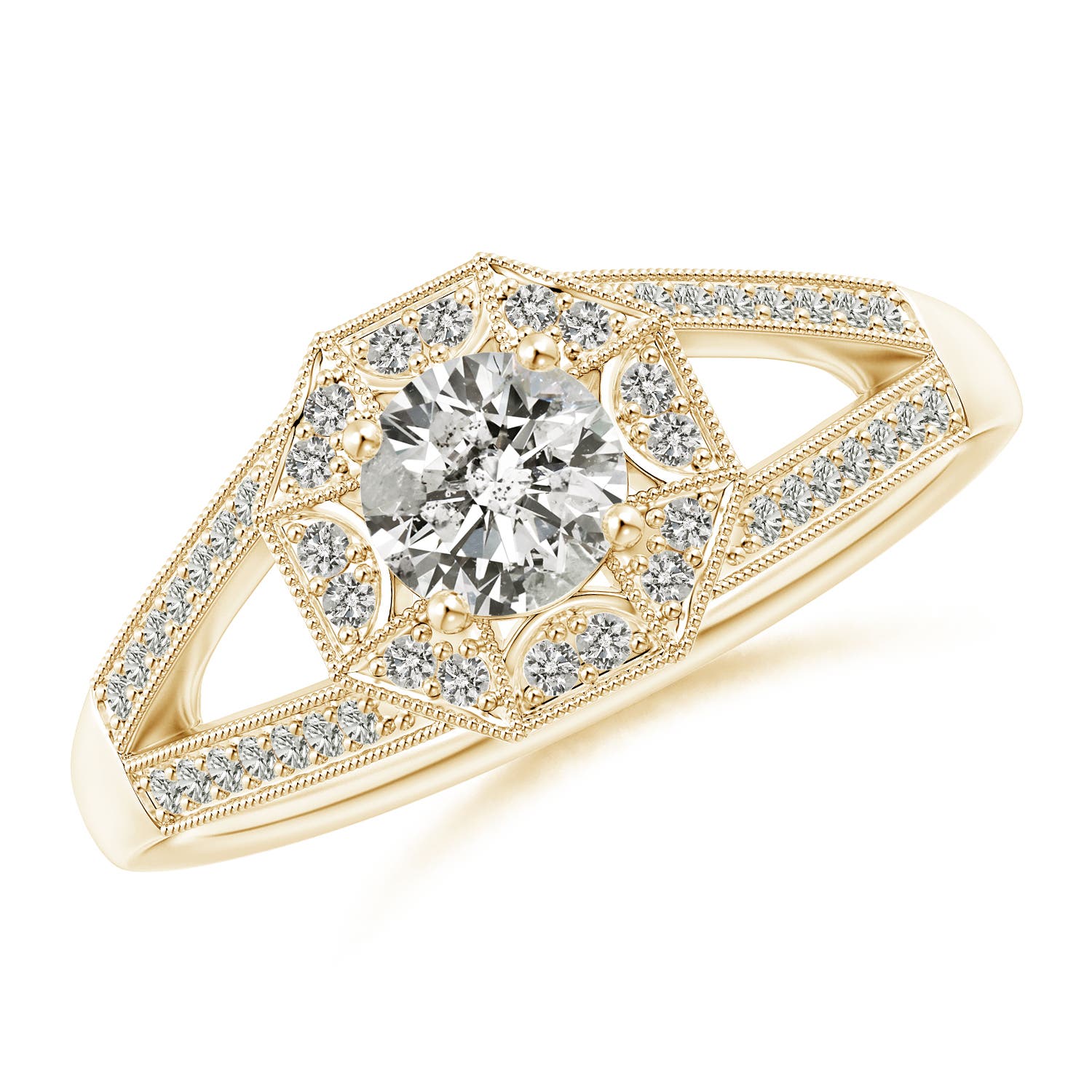 K, I3 / 0.65 CT / 14 KT Yellow Gold