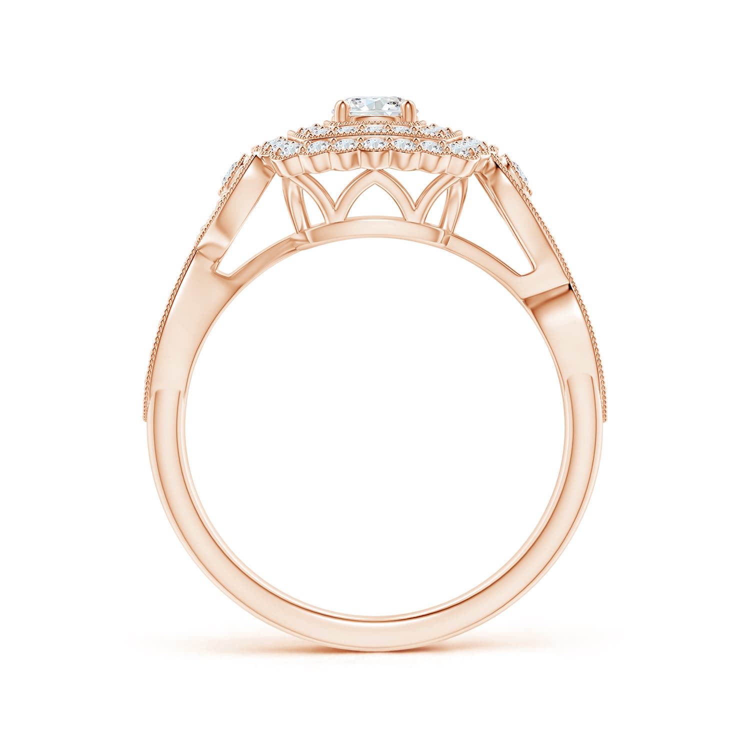 F-G, VS / 0.59 CT / 14 KT Rose Gold