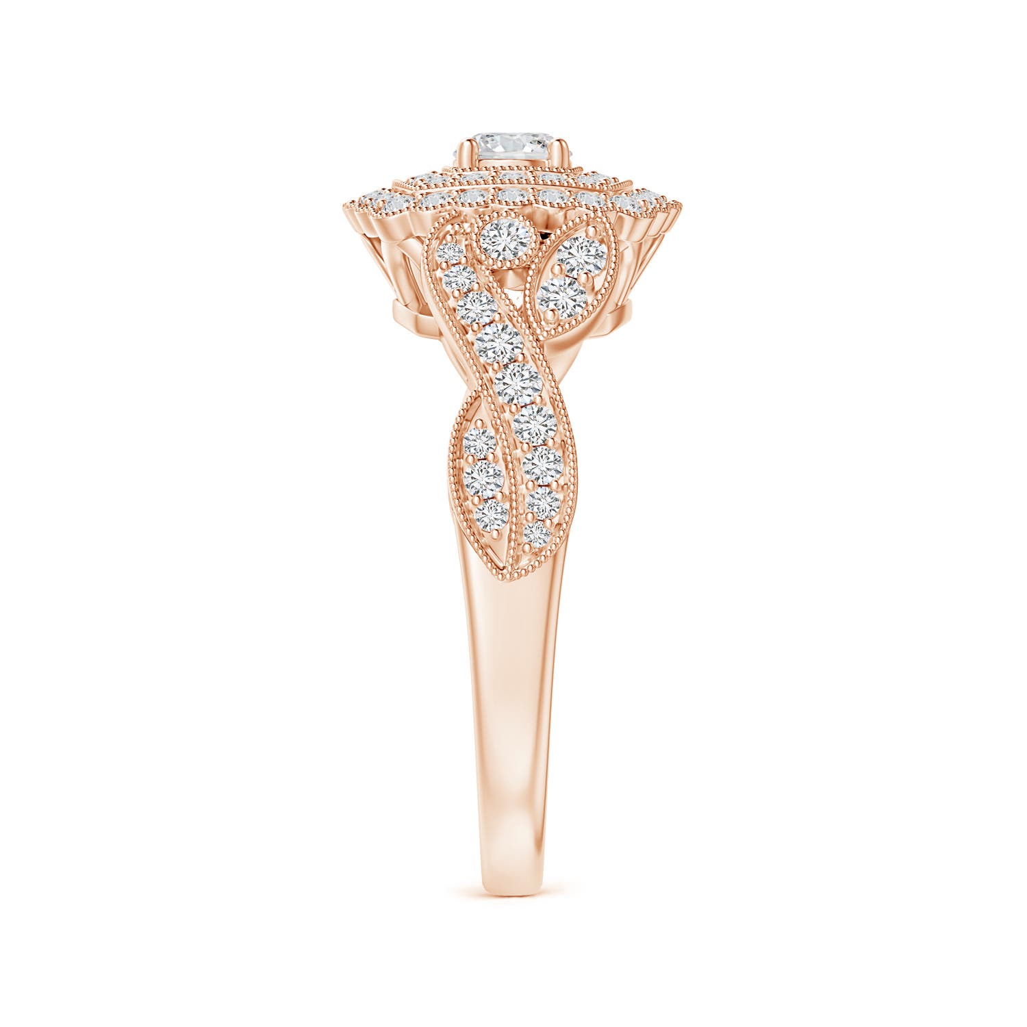 H, SI2 / 0.59 CT / 14 KT Rose Gold