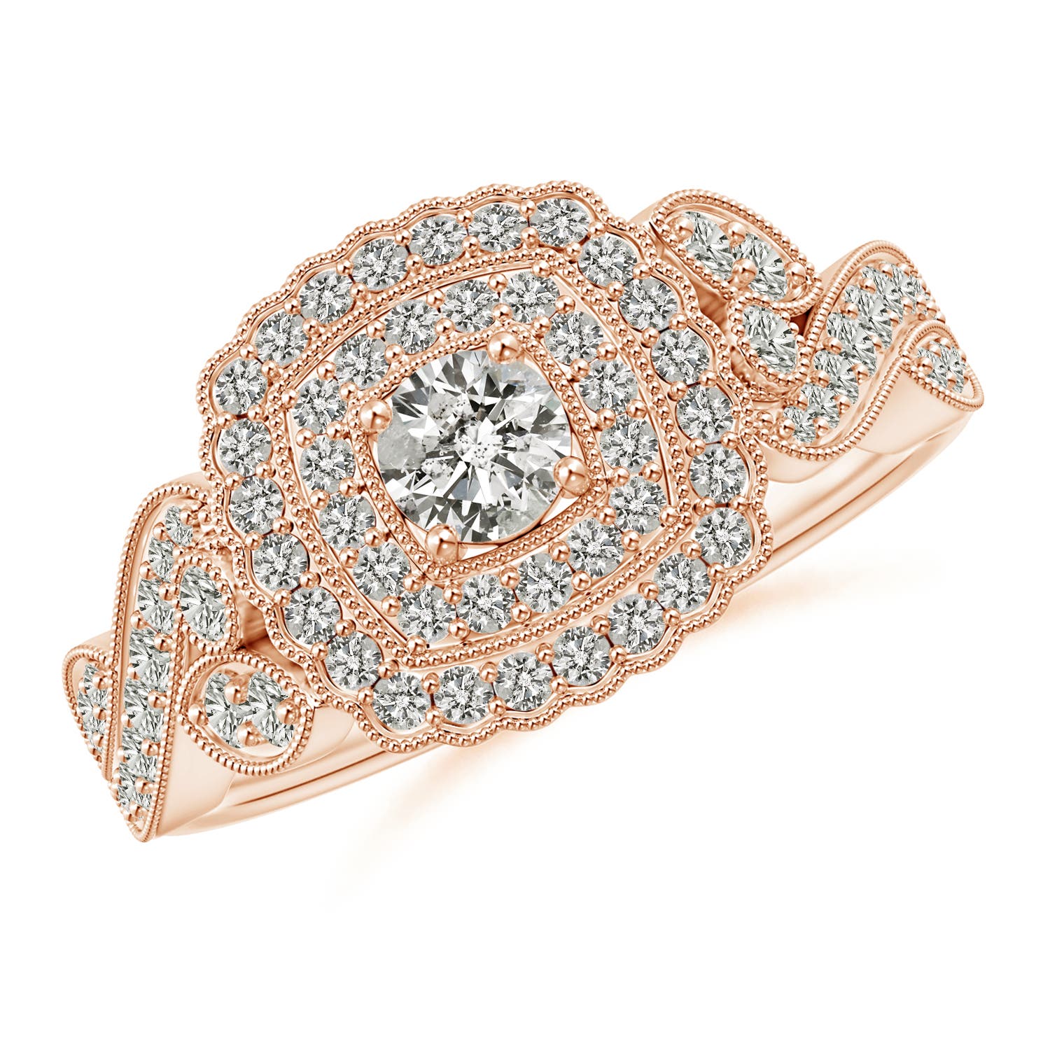 K, I3 / 0.59 CT / 14 KT Rose Gold