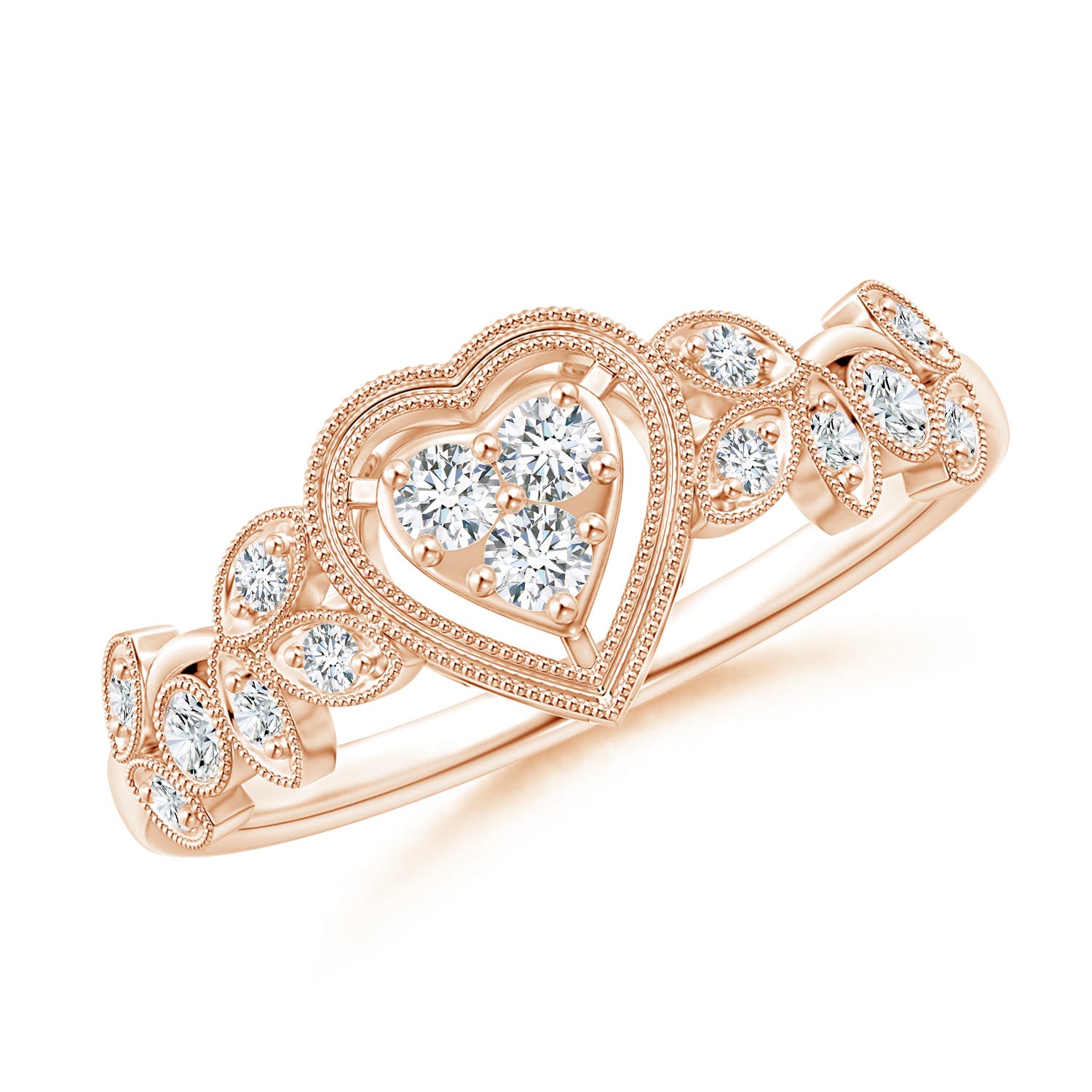 G, VS2 / 0.19 CT / 14 KT Rose Gold