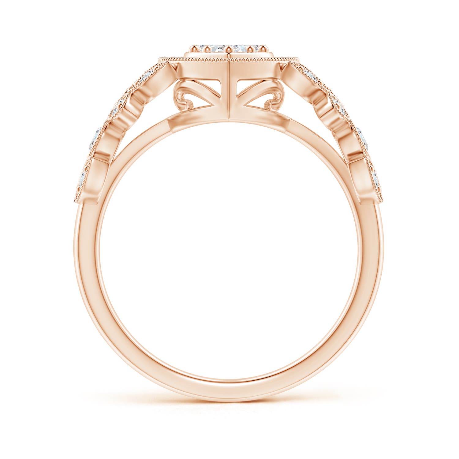 G, VS2 / 0.33 CT / 14 KT Rose Gold